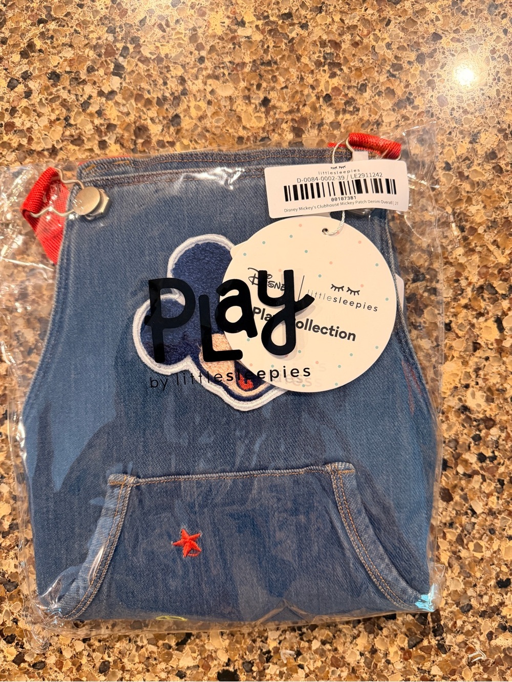 Little Sleepies Blue Denim-Look Kids Overalls